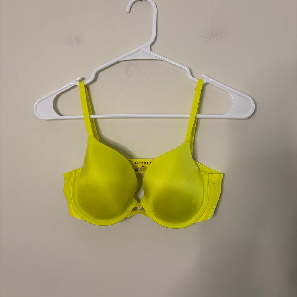 Savage X Women’s Bra 34C Bright Neon Yellow Basic Adjustable